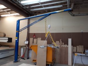 Bras de manutention Delanay 200 lbs ventouse double.