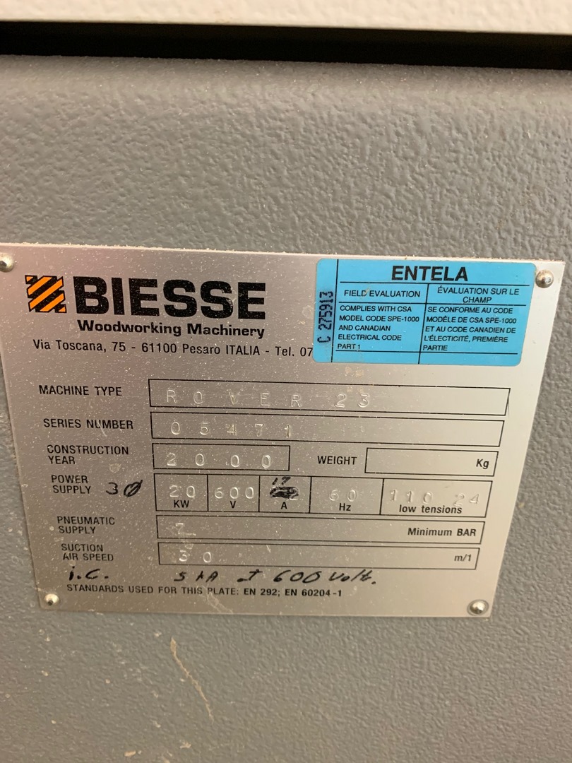 Cnc Biesse rover 23, 600 volts – Image 8