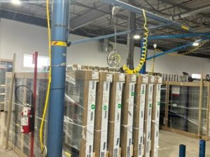 Bras de manutention Delaney 200 lb Simple ventouse 10.5 pieds de haut 12 pieds de flèche